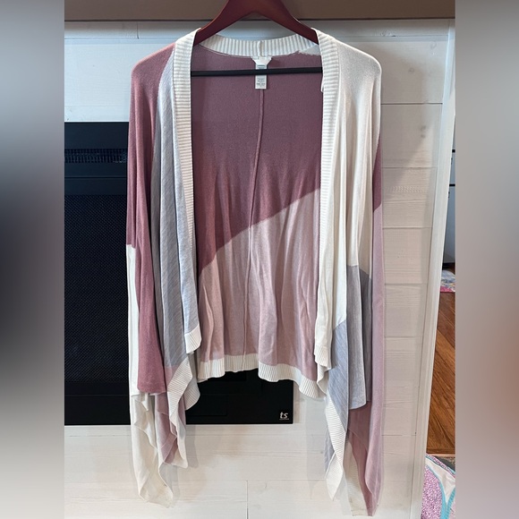 Lululemon Sweater cape/wrap/poncho cardigan pink gray 1129 - Picture 1 of 7